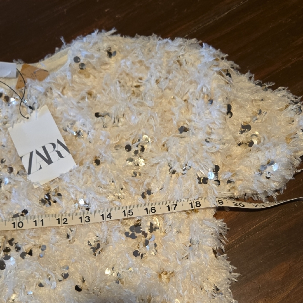 Zara Cream Sequin Top - Picture 12 of 12